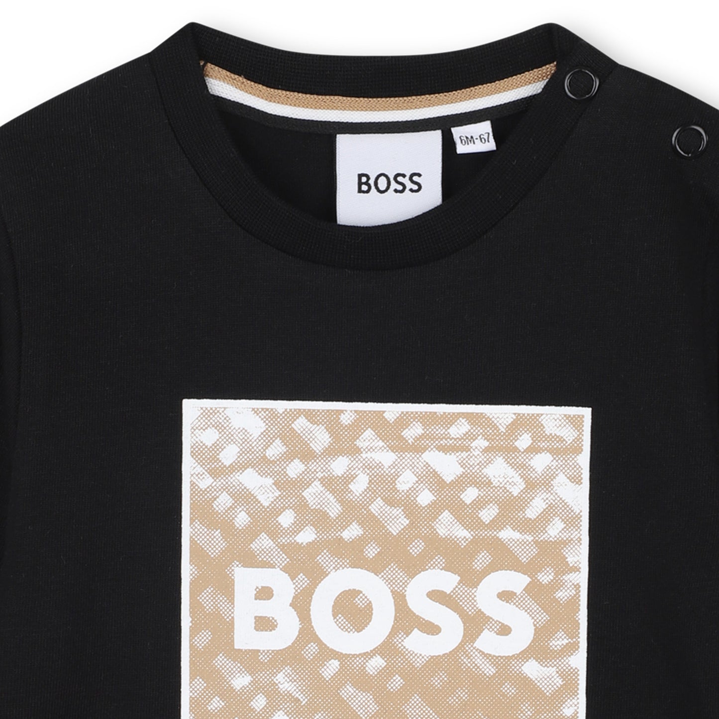 Boss - Black long sleeved T-shirt. (18m -3yrs)