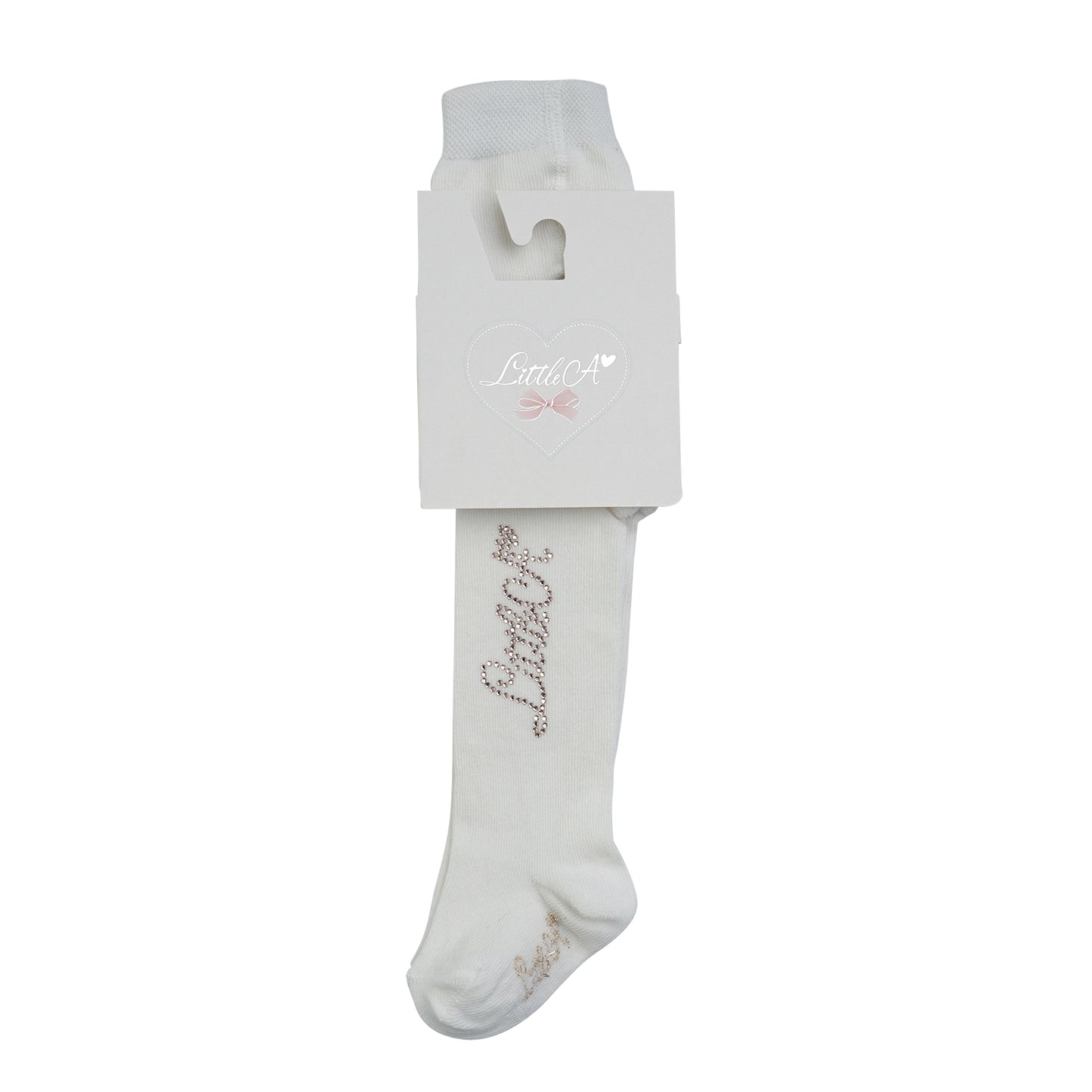 Little A, Tights, Little A - Cream tights, with gold sparkle "Little A' Freya