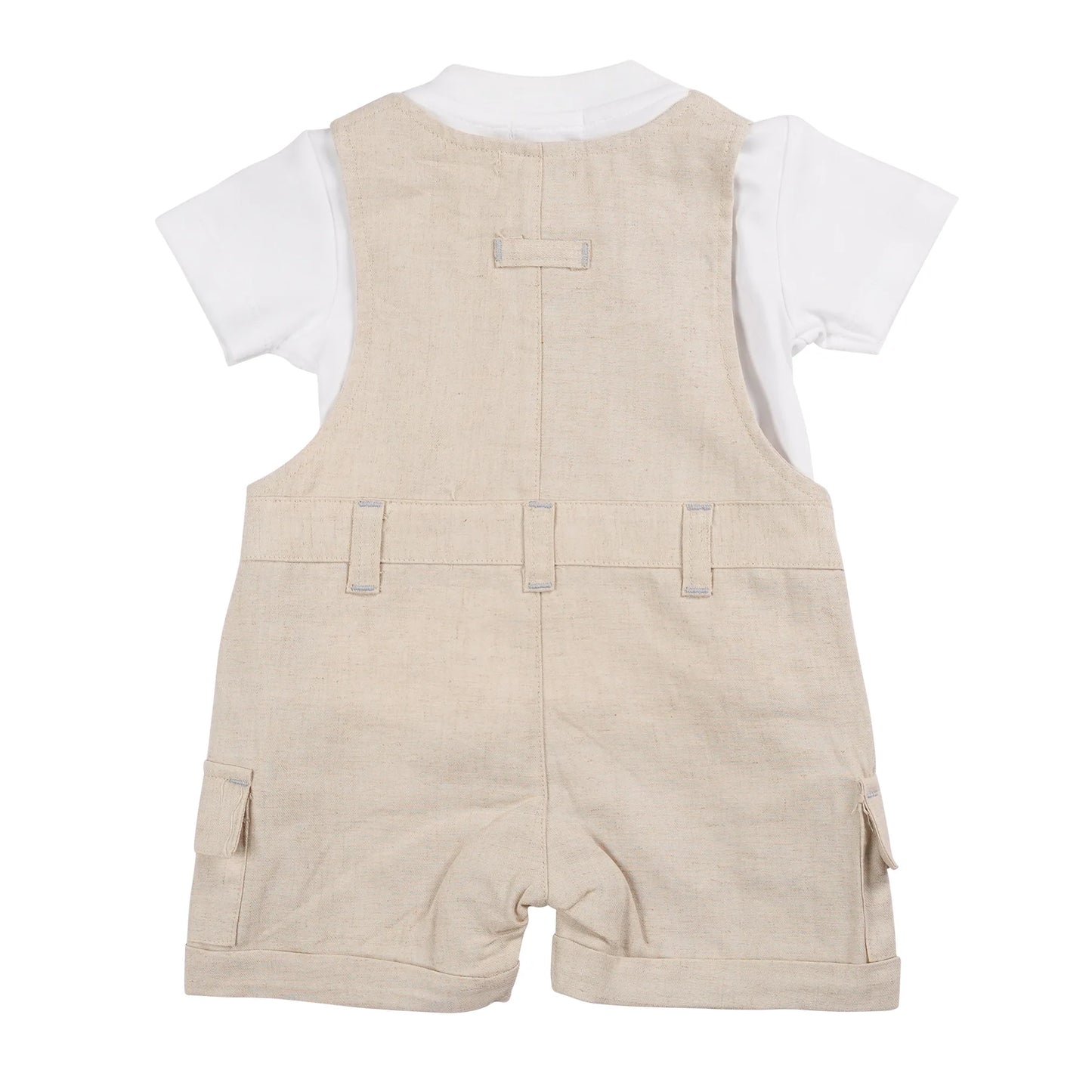 Mintini, 2 piece dungaree outfits, Mintini - Dungarees and T-shirt, taupe
