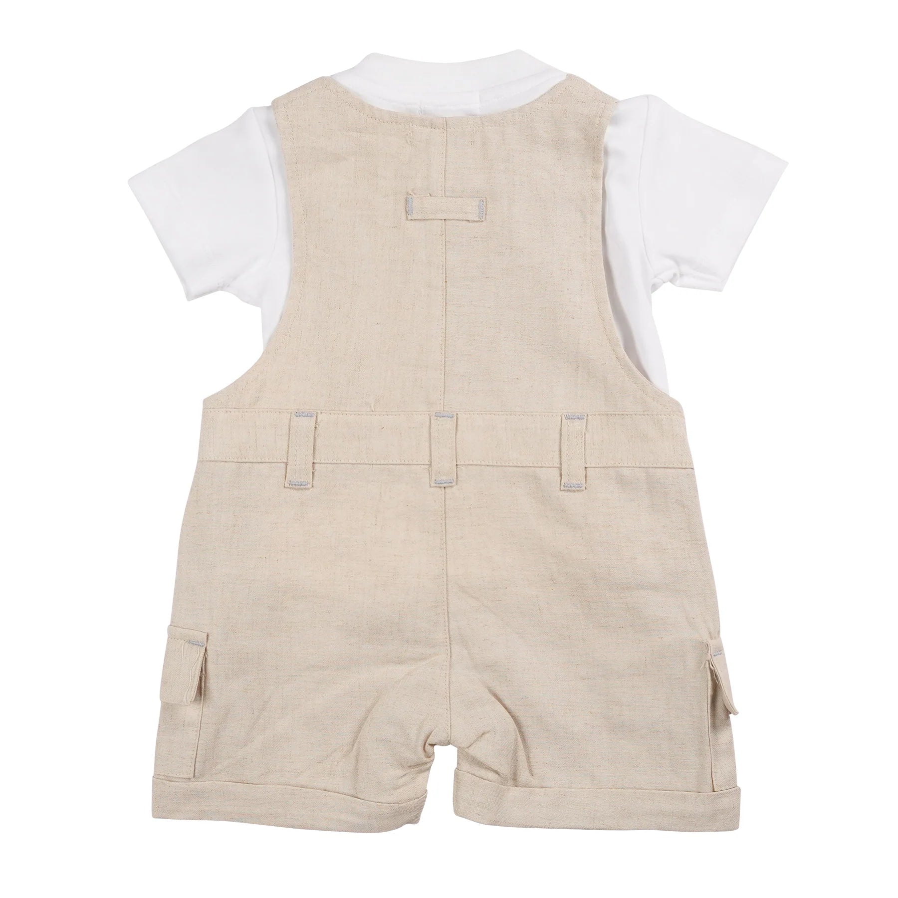Mintini, 2 piece dungaree outfits, Mintini - Dungarees and T-shirt, taupe