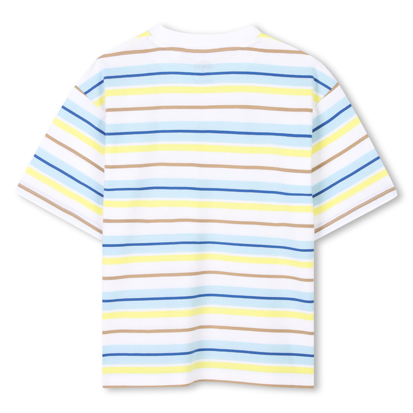 Timberland, T-shirts, Timberland - White, pale blue and lemon stripe T-shirt