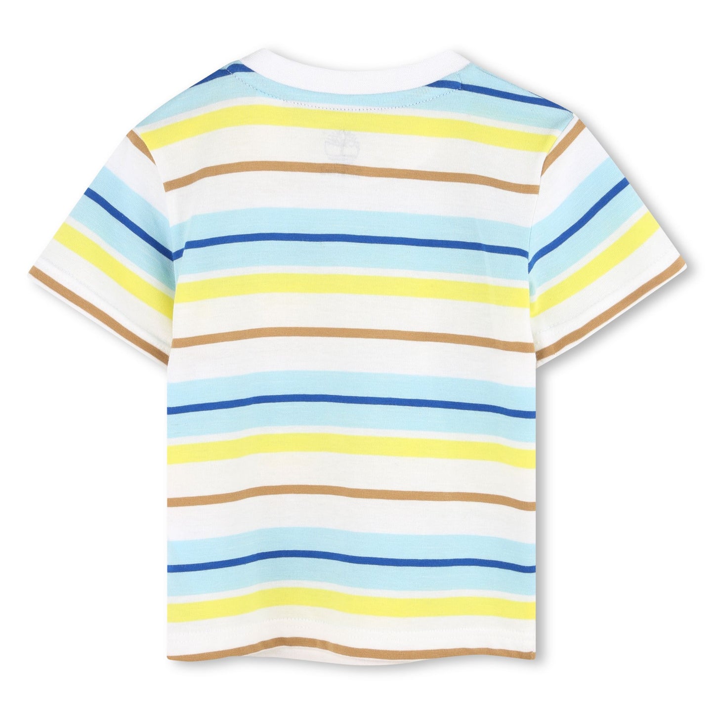 Timberland, T-shirts, Timberland - Pale blue, lemon and white stripe T-shirt