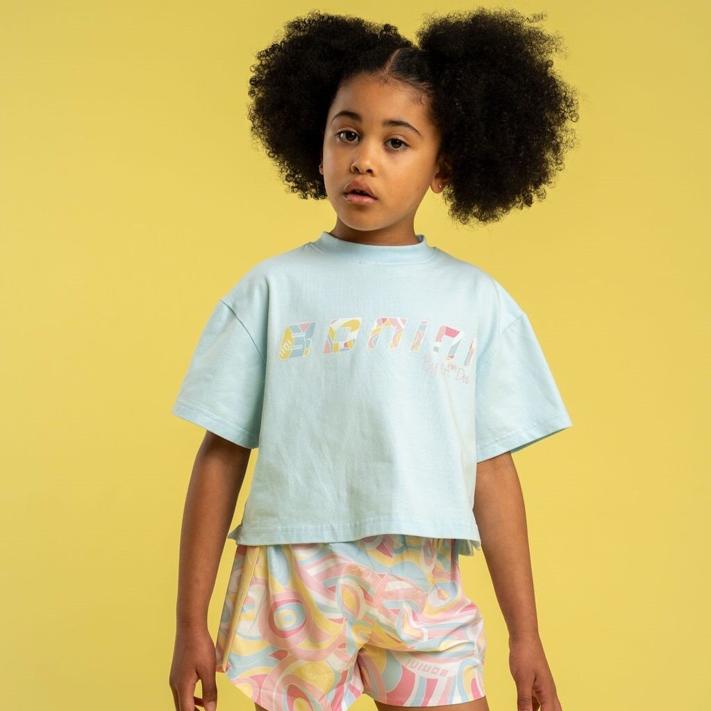 Bonini, T-shirts, Bonini Cropped T-Shirt - Sky Blue