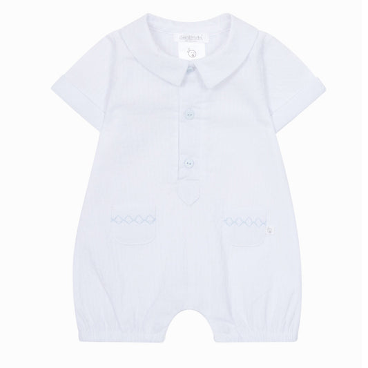 deolinda, Rompers, deolinda - white seer sucker romper