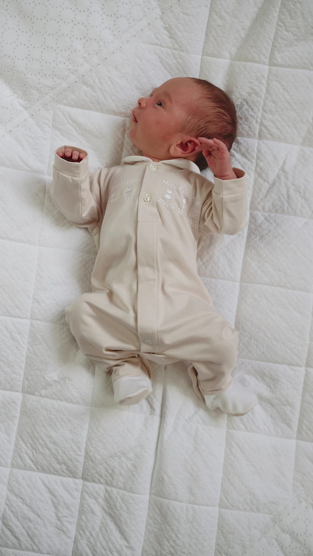 Emile et Rose - Beige all in one with hat, Jesse