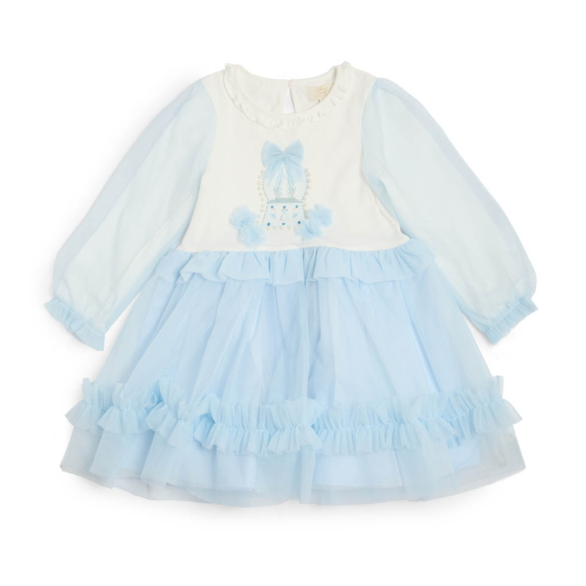 Caramelo Kids - Tulle layered dress, blue