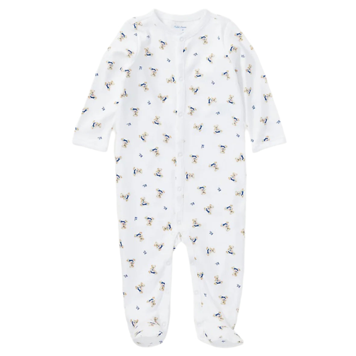 Ralph Lauren, rompers, Ralph Lauren - All in one, romper with all over RL bear print, blue