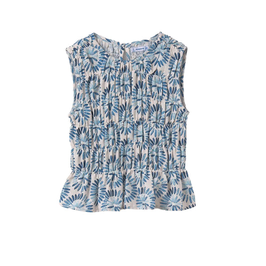 Mayoral, Tops, Mayoral - Sleeveless top, blue pattern print