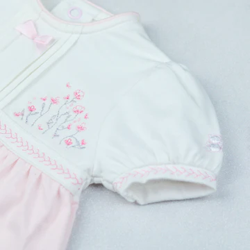 Emile et Rose, all in ones, Emile et Rose - Pink and white all in one, shortie, Jemma