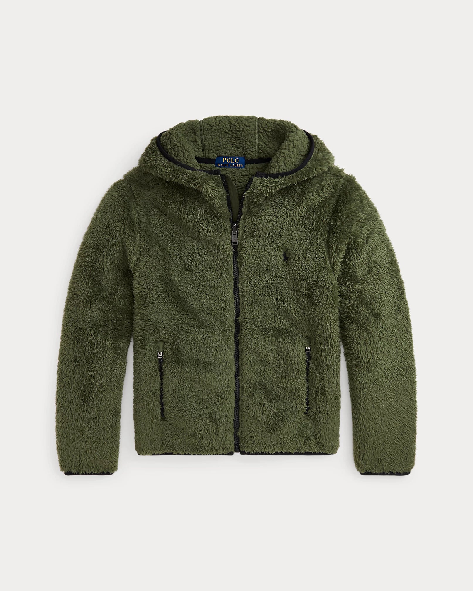 Ralph Lauren, zipper hoodies, Ralph Lauren - Olive zip fleece hoodie