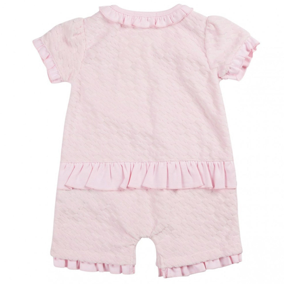 Mintini, rompers, Mintini - Pink textured shortie romper