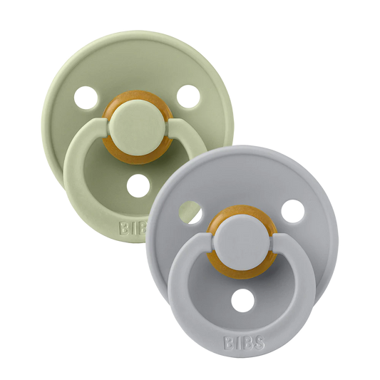 Bibs, dummy, Bibs - Twin dummy pack, Sage/Cloud