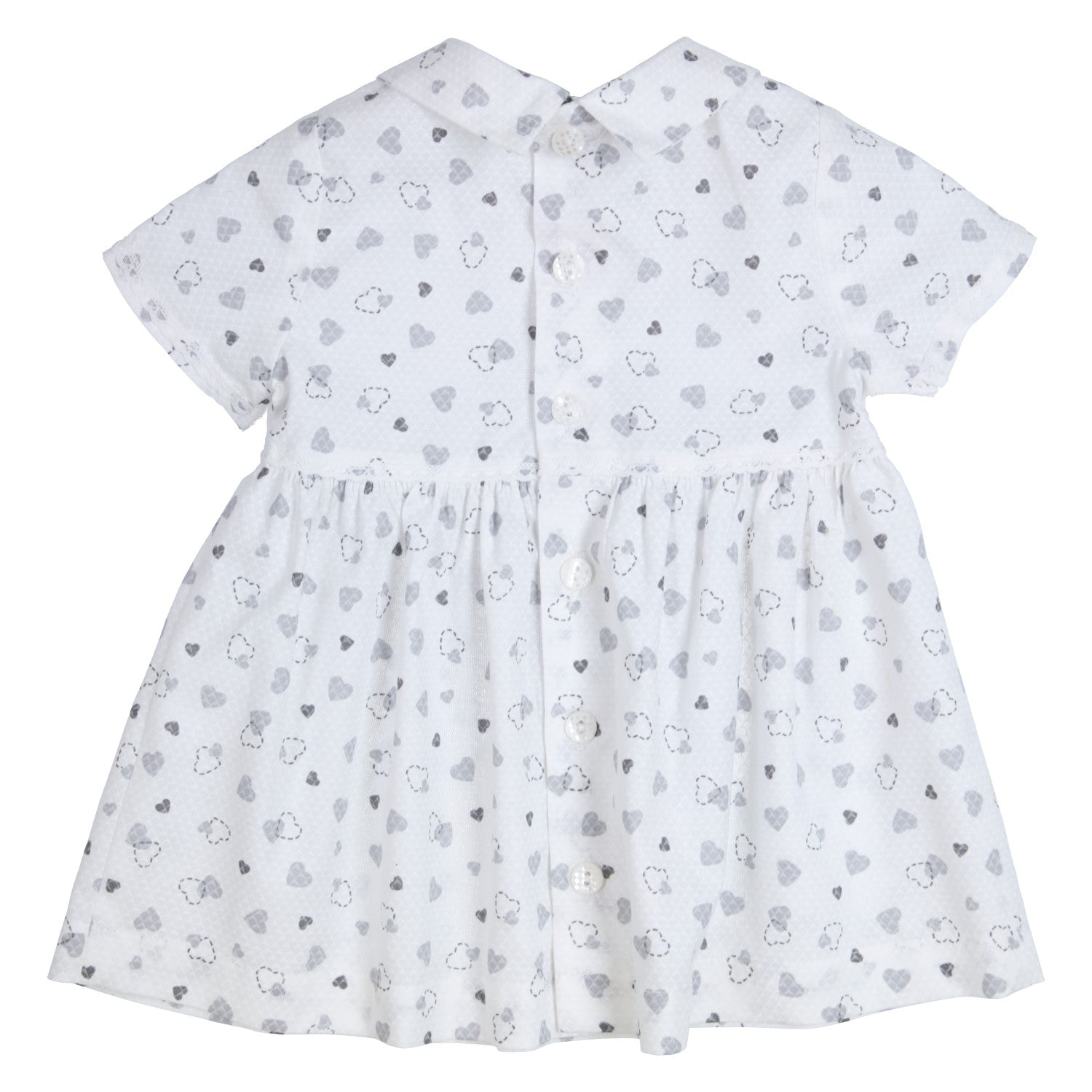GYMP, Dress, GYMP - White dress, grey heart print