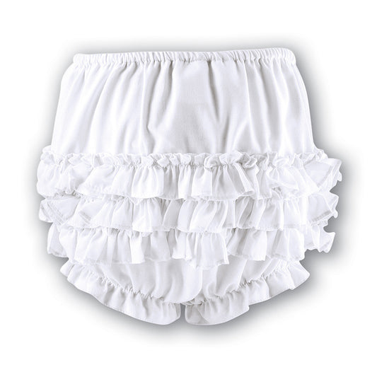 Sarah Louise, Accessories, Sarah Louise - Frilly pants, white 003760P