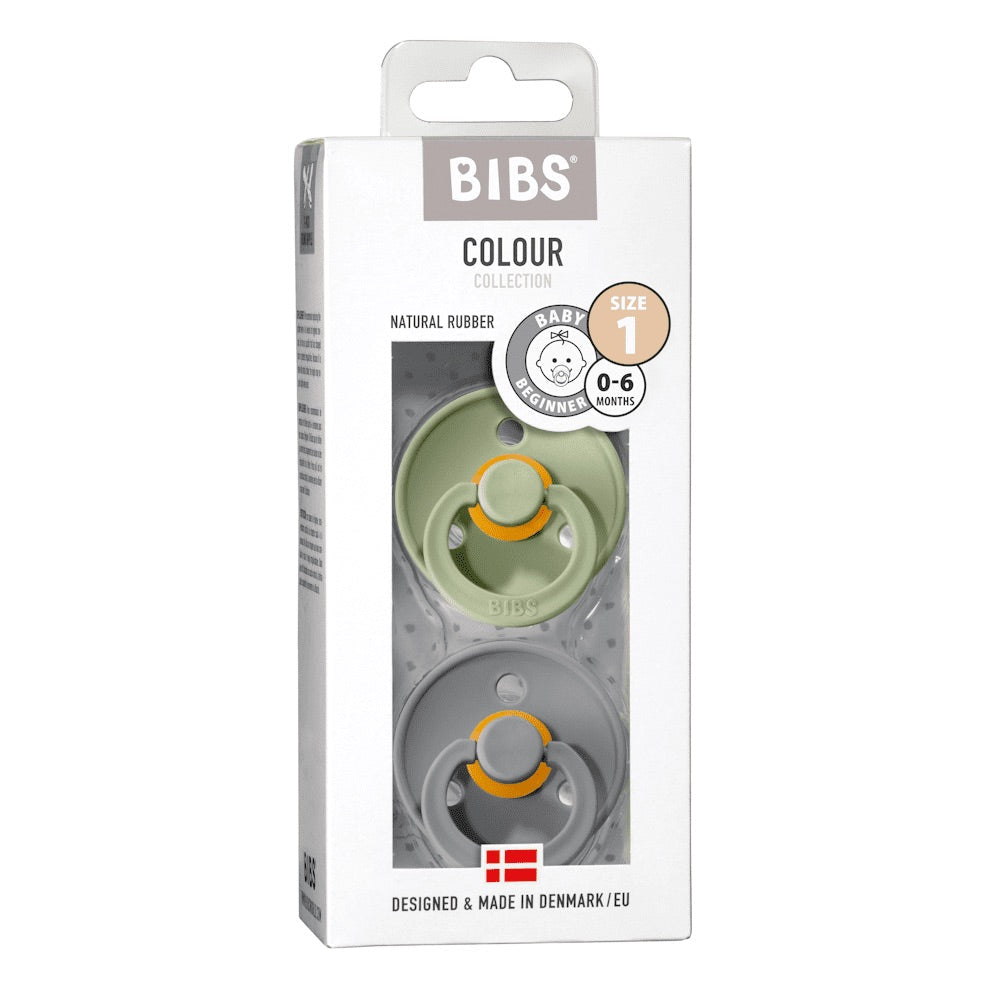 Bibs, dummy, Bibs - Twin dummy pack, Sage/Cloud