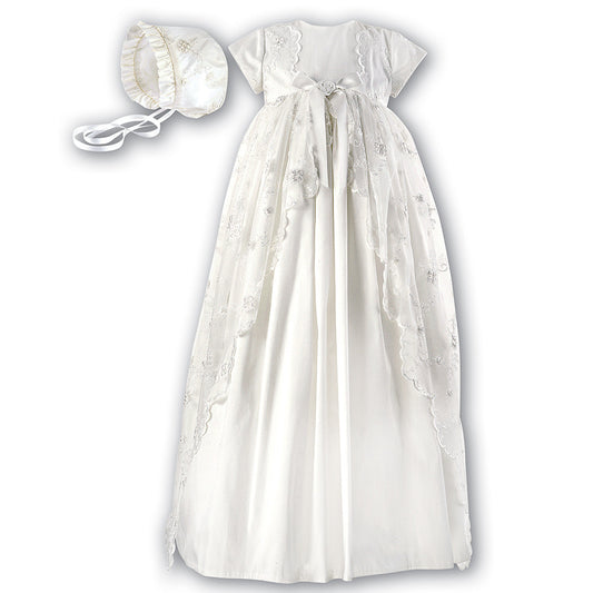 Sarah Louise, Christening gown, Sarah Louise  - Silk and Lace Christening gown 001133KS