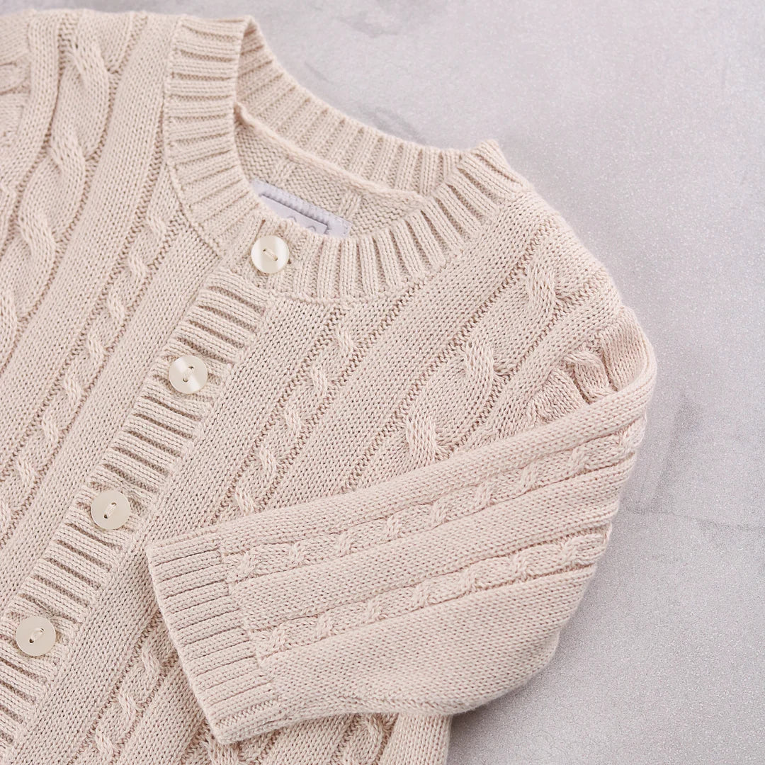 Emile et Rose - Cable knit cardigan, Morgan beige