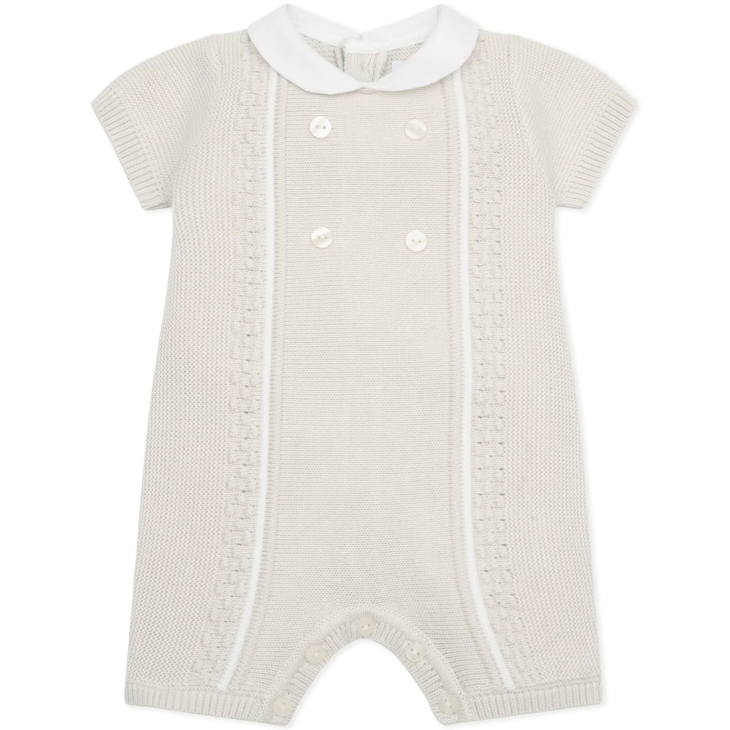 Emile et Rose - Beige and white knit, all in one, shortie, Java