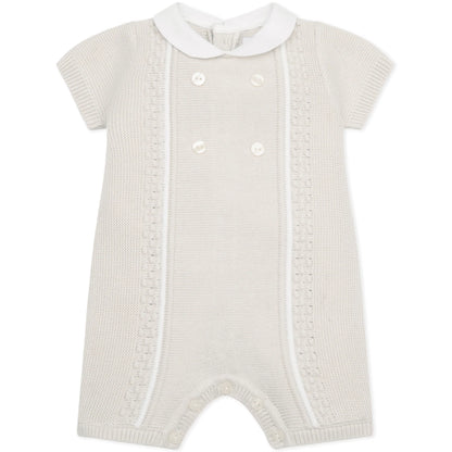 Emile et Rose - Beige and white knit, all in one, shortie, Java