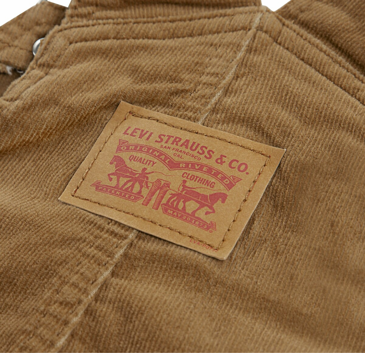 Levi's - Dungarees, tan cord  (12m-36m)