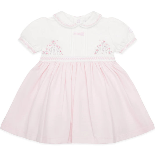 Emile et Rose - Pink and white dress with pants,
