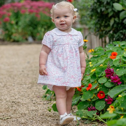 Emile et Rose - Light pink floral dress and pants, Lola