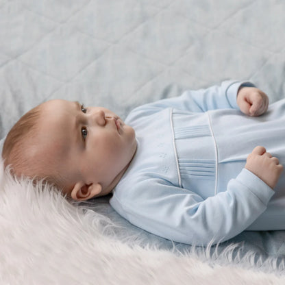 Emile et Rose - Pale blue all in one, romper with hat, Miller