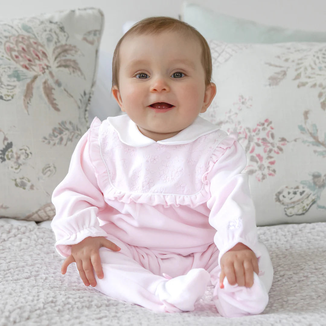 Emile et Rose - Pink velour Romper, Maddy