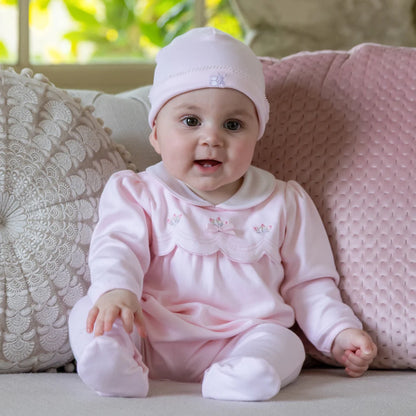 Emile et Rose - Light pink romper with matching hat