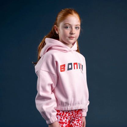 BONINI, Sweat top, Bonini - Cropped Hoodie, Pink