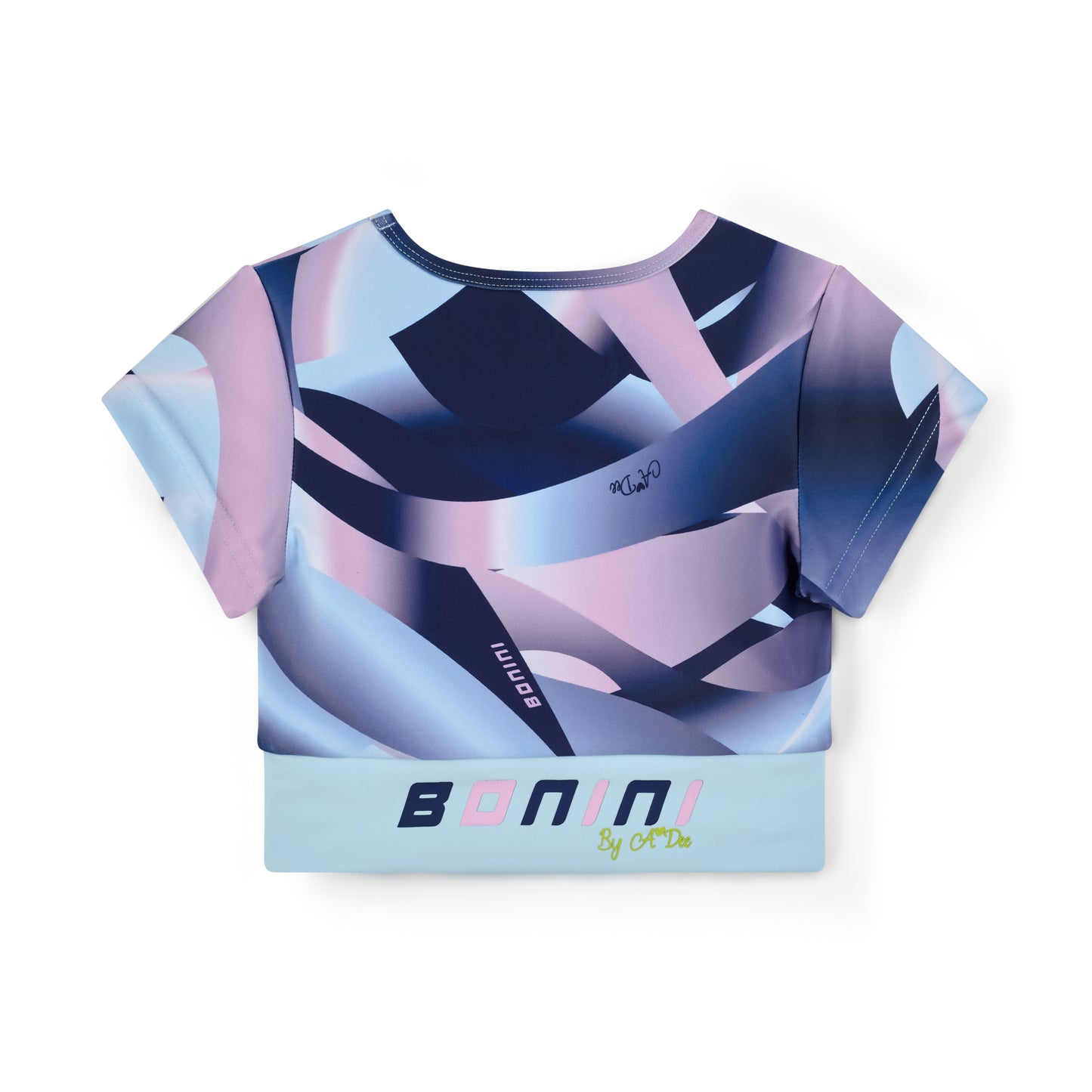 Bonini - Sky blue print, sports crop top