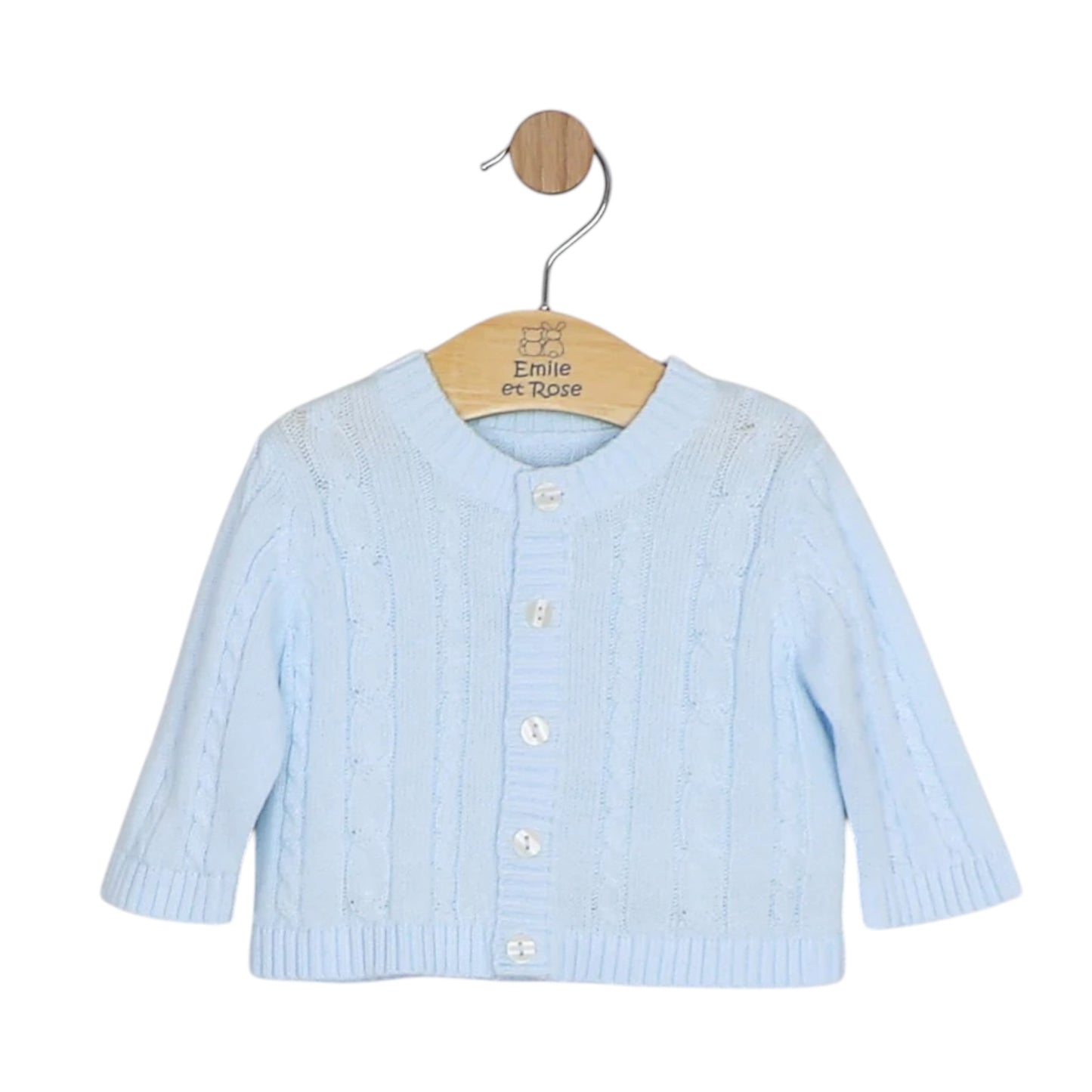 Emile et Rose - Cable knit cardigan, Blue