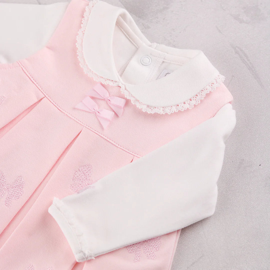 Emile et Rose - Pink pinafore dress and white top, Mitzi