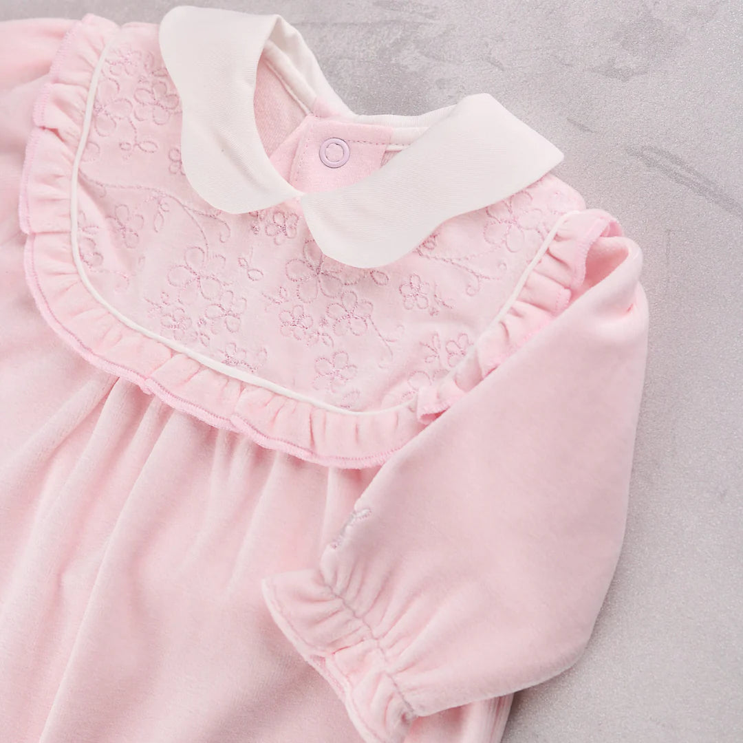 Emile et Rose - Pink velour Romper, Maddy
