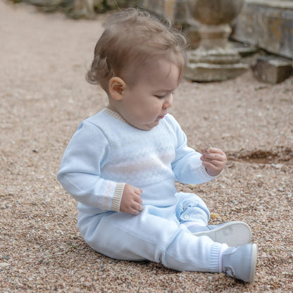 Emile et Rose - knitted romper, blue