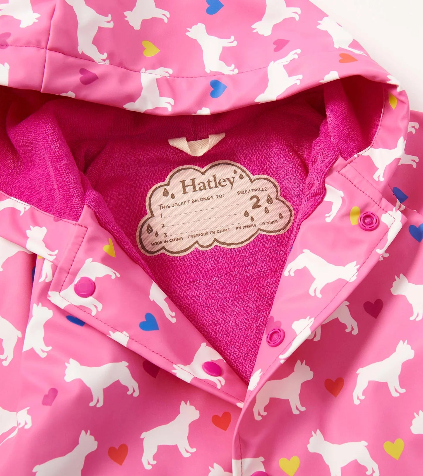 Hatley, raincoats, Hatley - French bulldogs pre-school raincoat