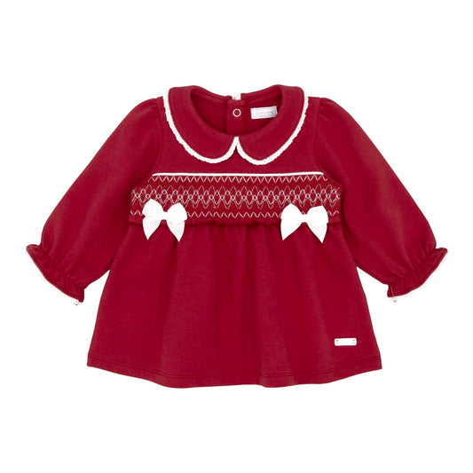 Amore - Red dress with smocking detail