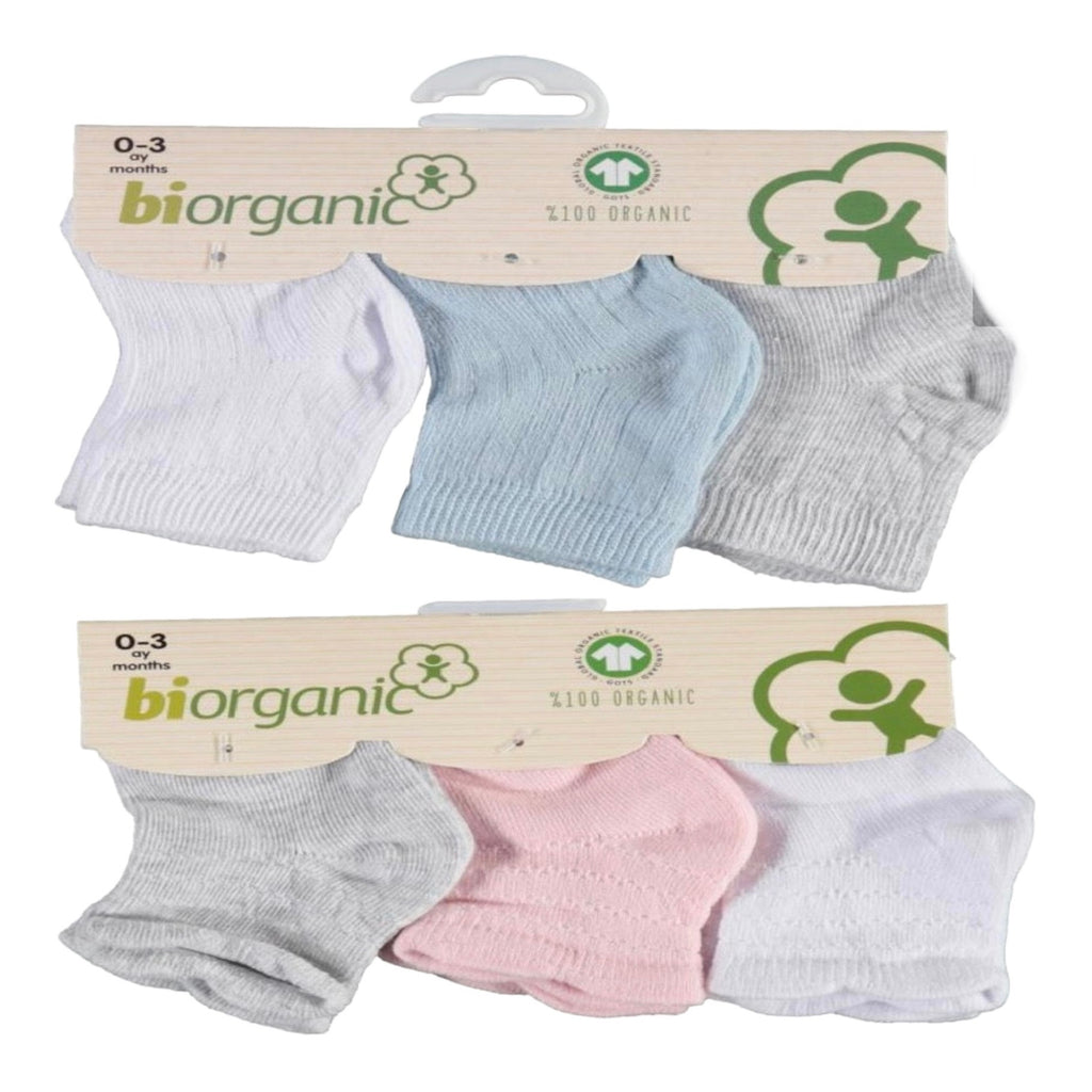 biorganic, socks, biorganic - Baby socks, 3pr pack, assorted colours