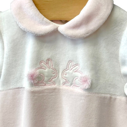 Deolinda - Velour romper, Pink/White
