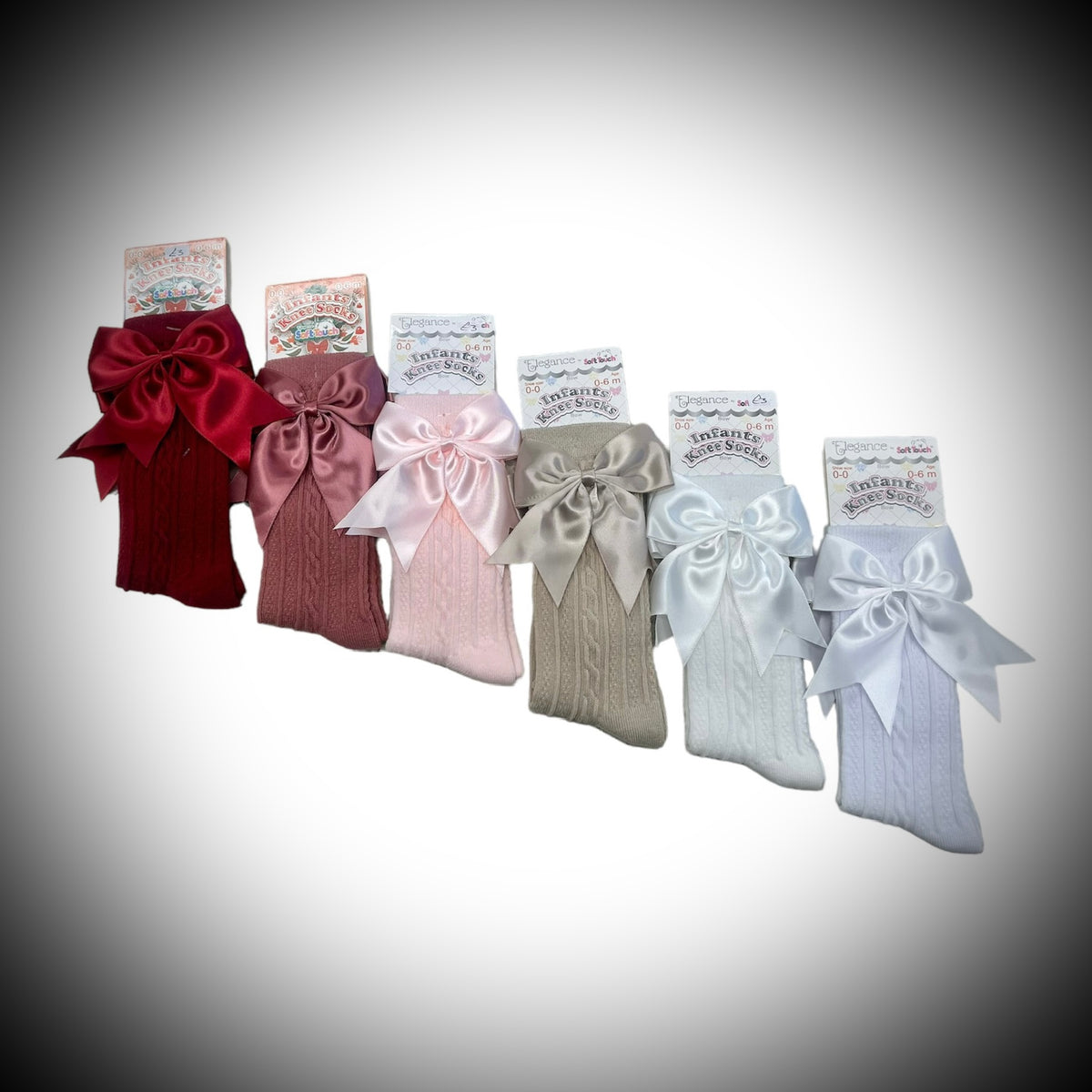 Betty Mckenzie, socks, Soft Touch - long bow socks, pink