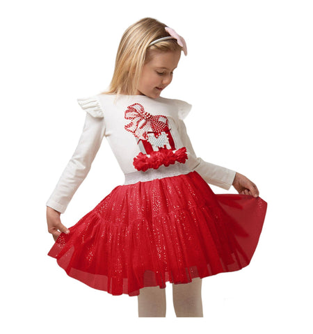 Caramelo Kids, dress, Caramelo Kids - Top and Skirt Set, Red