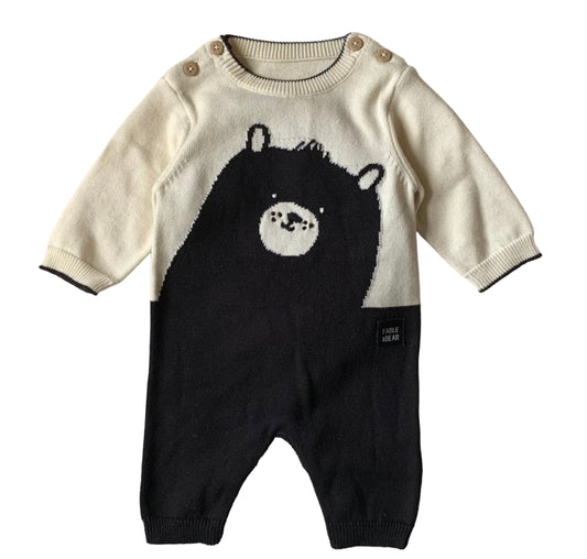 Fable & Bear, rompers, Fable & Bear - Fine knit romper, Bear