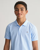 Gant, polo T-shirts, Gant - Short sleeve polo T-Shirt, light blue, Youth