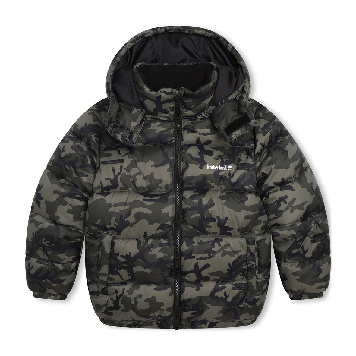 Timberland, Coats & Jackets, Timberland - Padded green camouflage coat, 4-12yrs