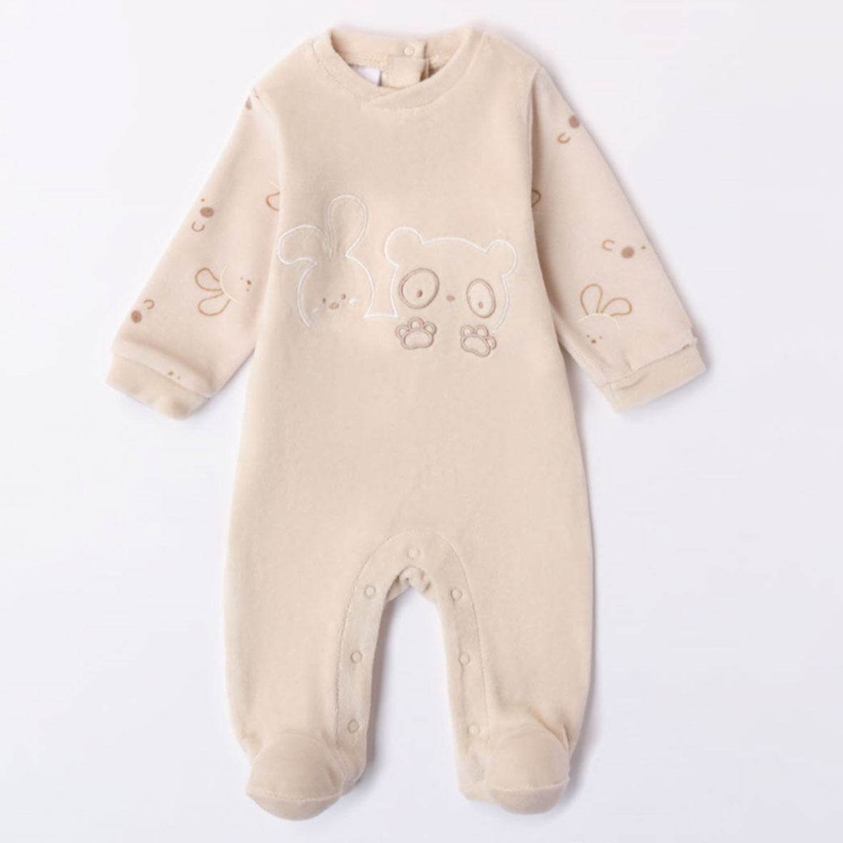 iDO, All in ones, iDO - Bunny & Bear Romper, Beige