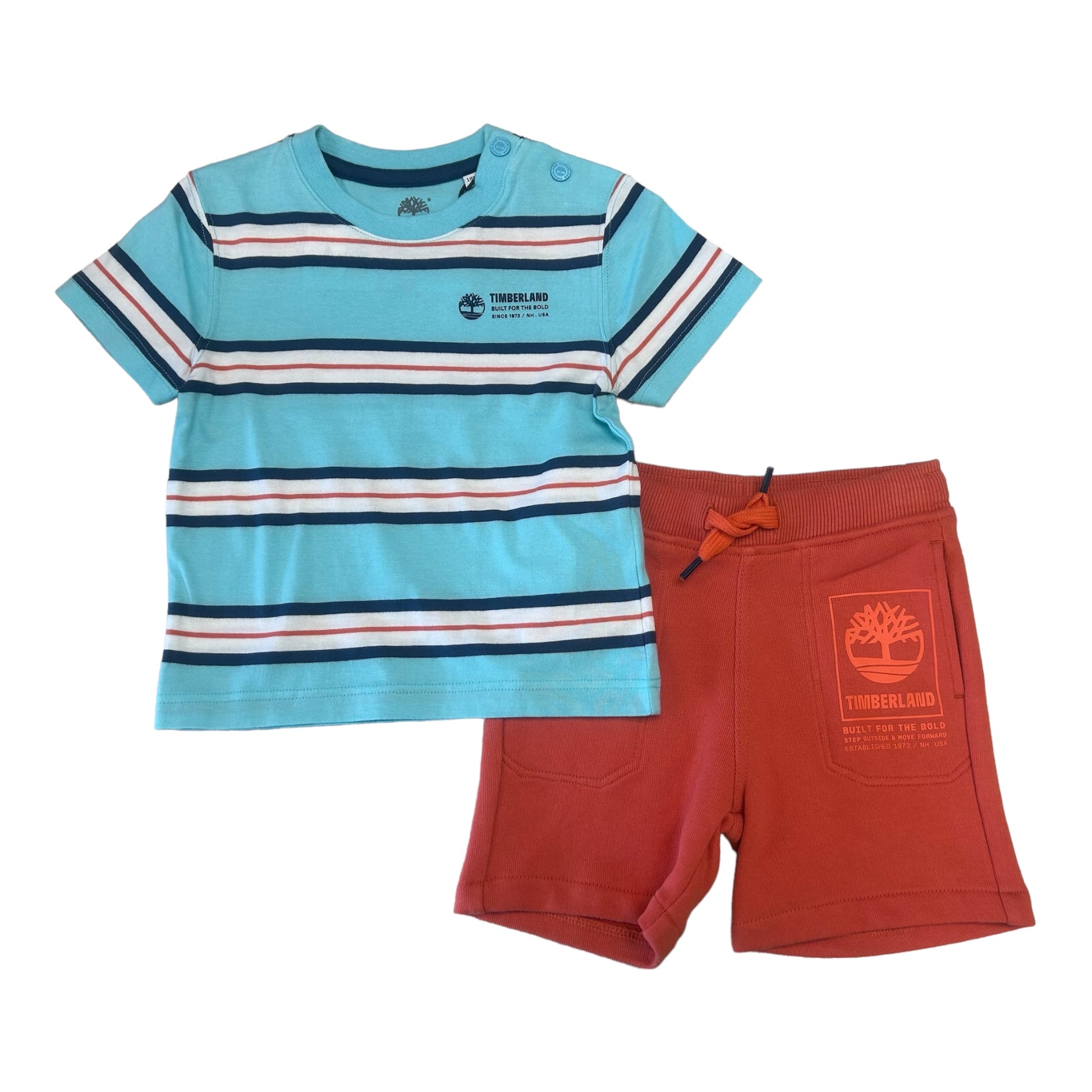 Timberland, 2 piece outfits, Timberland - Aqua crew neck T-shirt