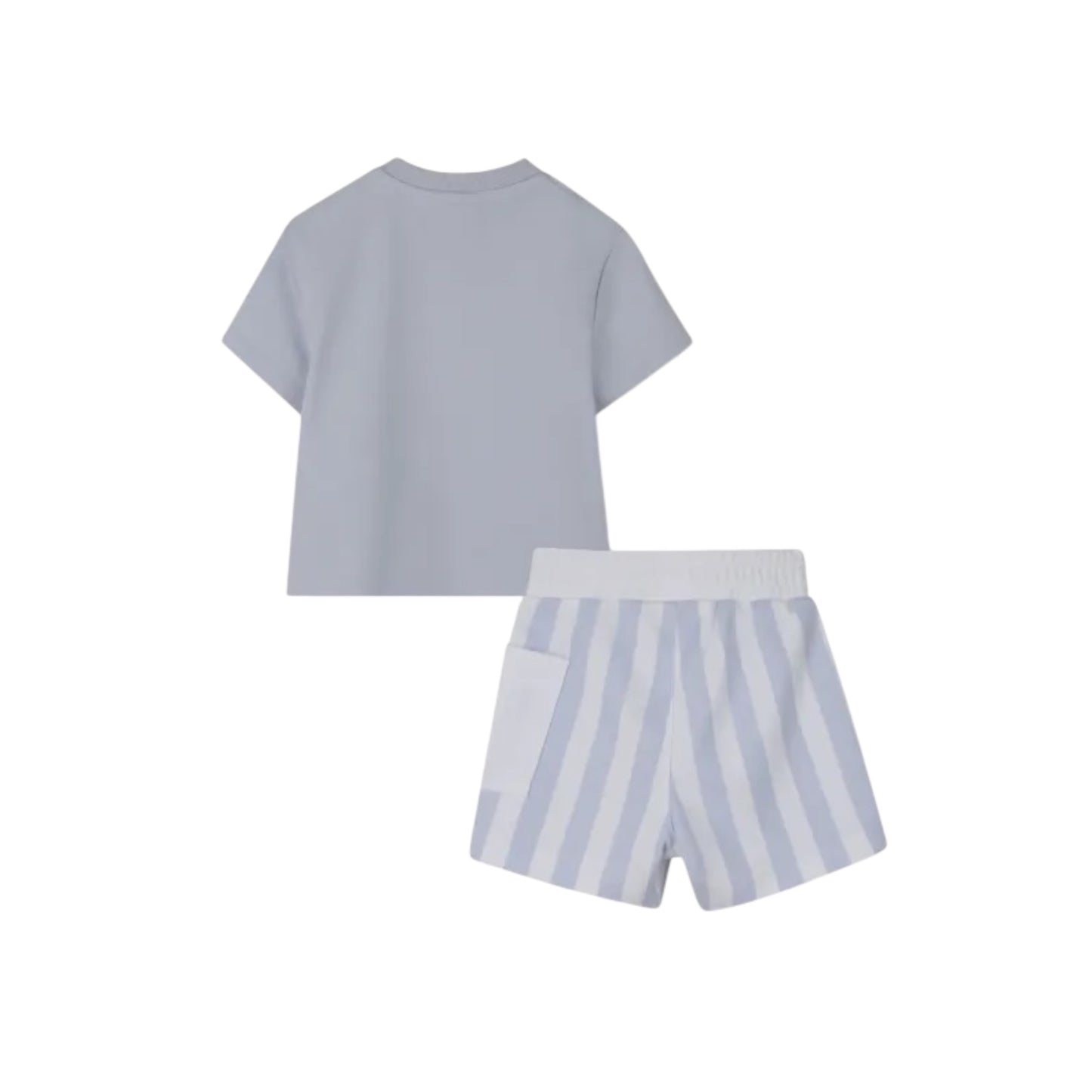 Boss - Baby 2 piece outfit, Top and stripe shorts, pale blue