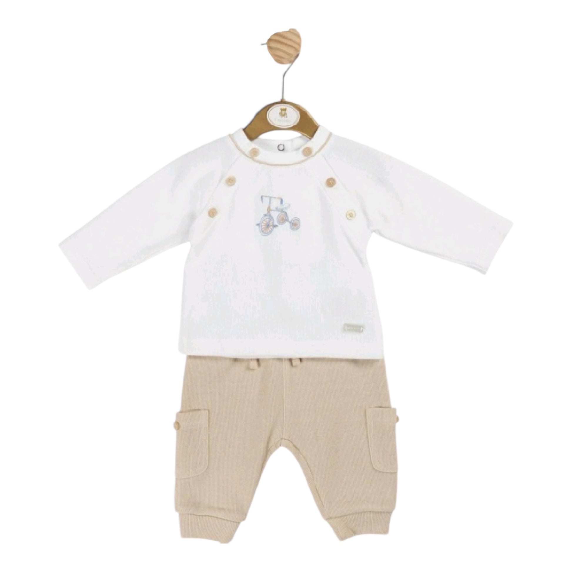 Mintini, 2 piece outfits, Mintini - 2 piece set, beige and white