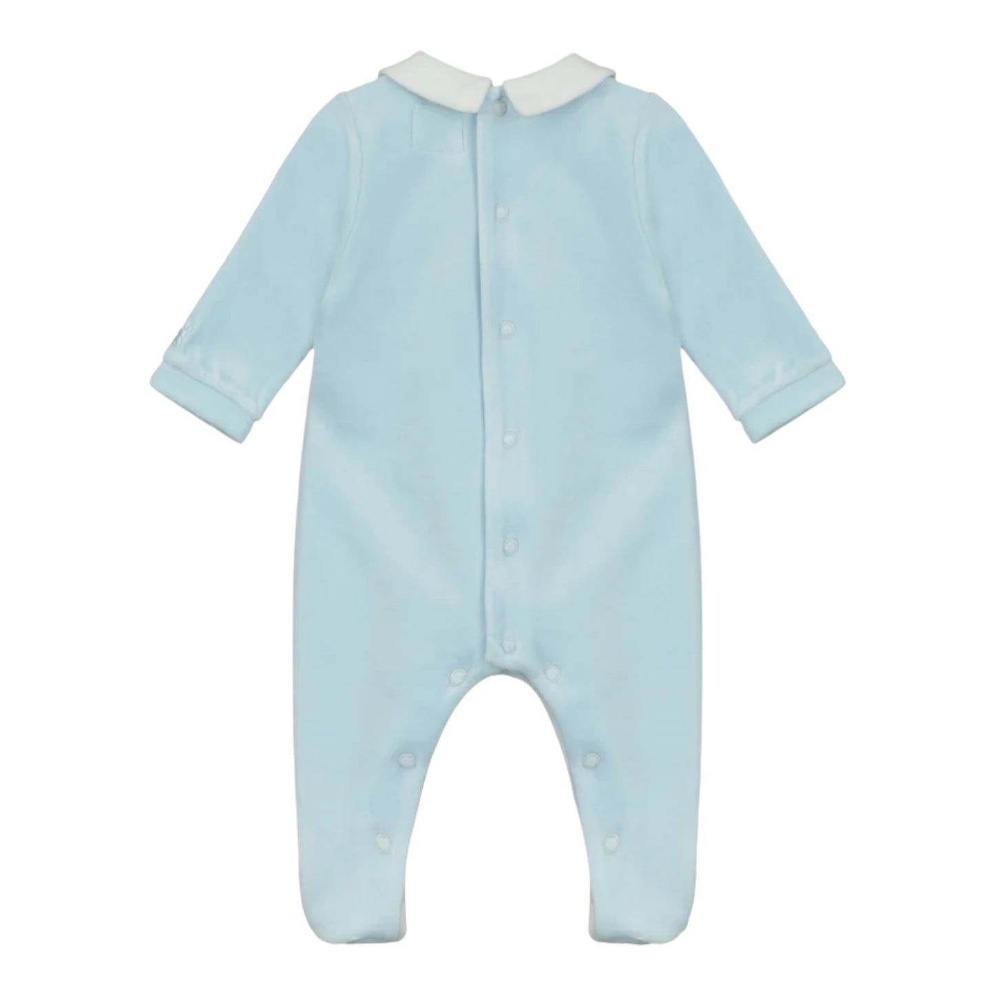 Emile et Rose, Rompers, Emile et Rose - Light blue velour all in one, Eamon