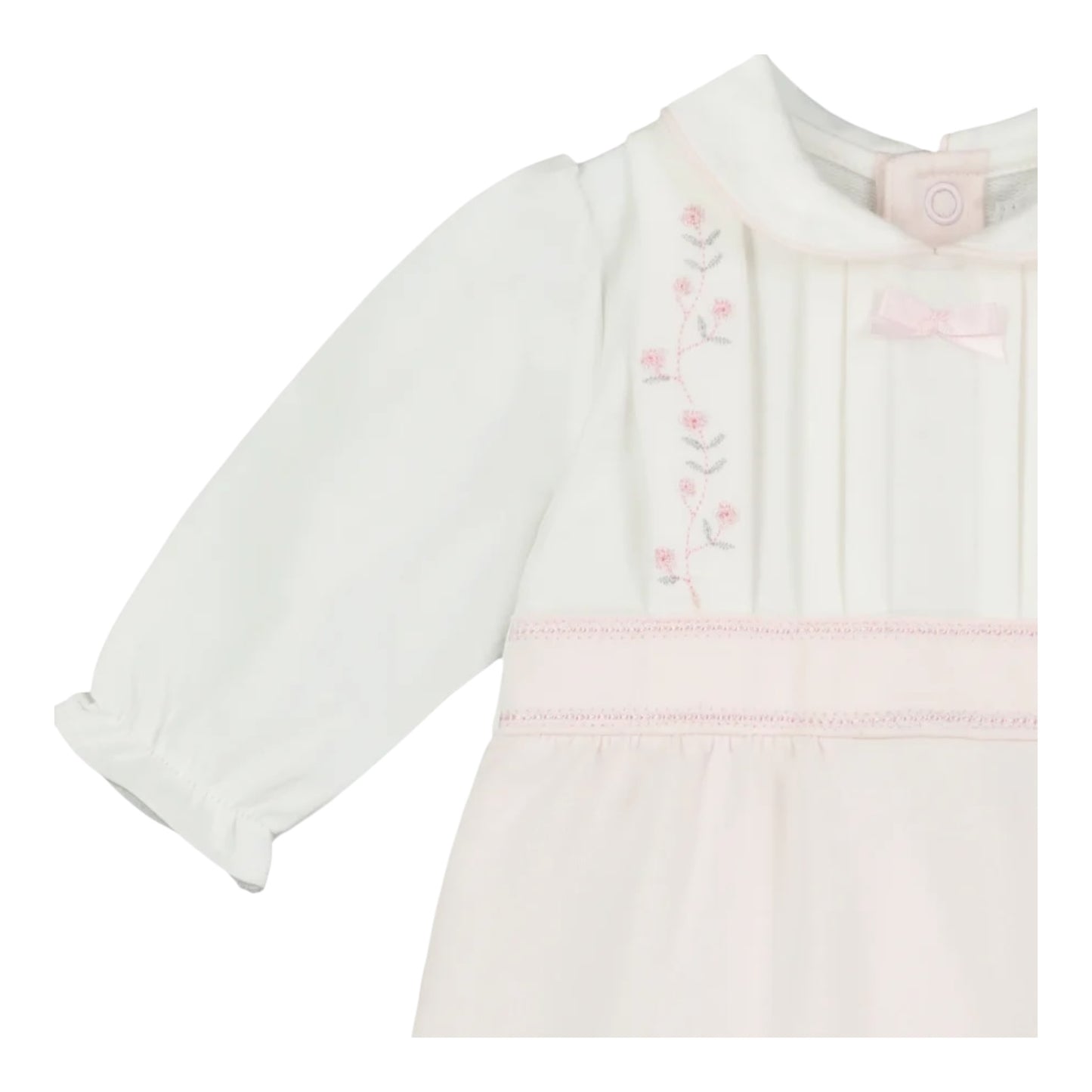 Emile et Rose, Rompers, Emile et Rose - Pink and white all in one romper and headband, Florence